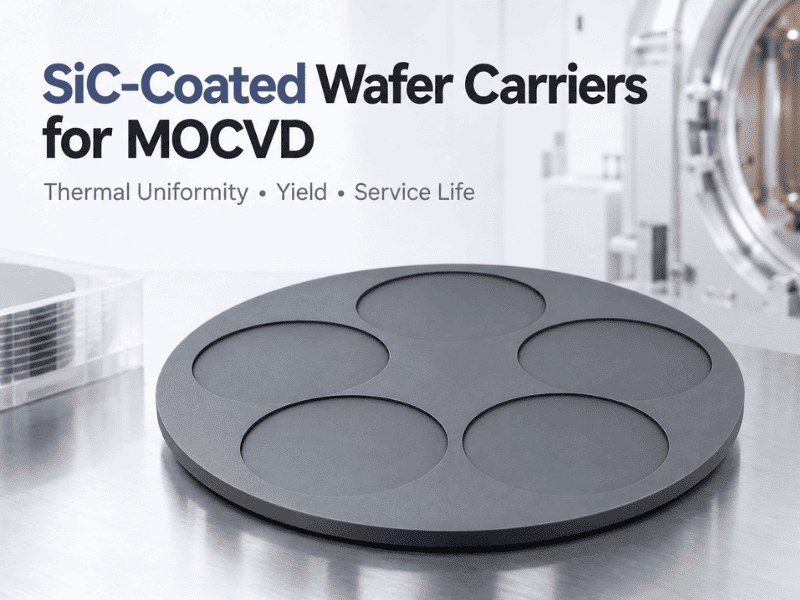 Portadores de wafer revestidos de SiC para MOCVD: uniformidade térmica, rendimento e vida útil